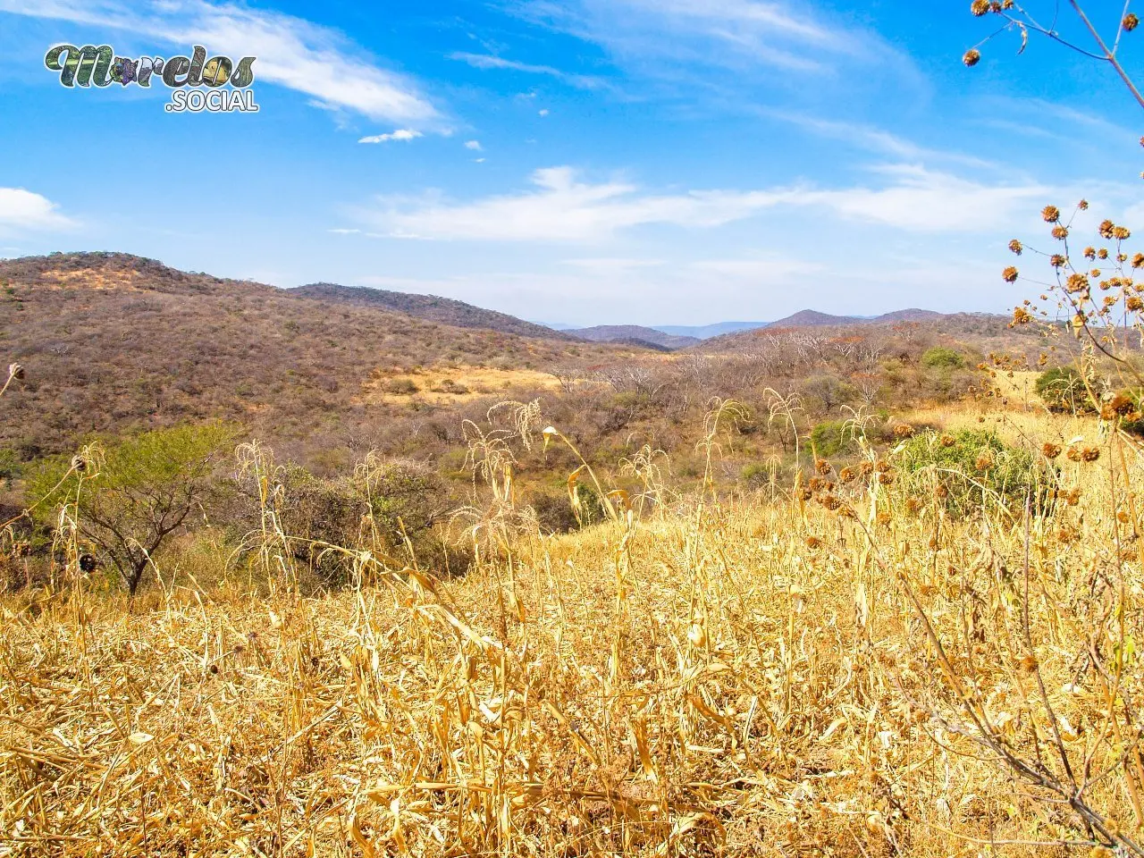 Muy bonito paisaje de la sierra de Huautla en el Estado de Morelos
