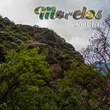Paisaje dentro del Cerro de la Luz del pueblo mágico de Tepoztlán, Morelos, México