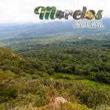 Paisaje del bosque al norte del pueblo mágico de Tepoztlán, Morelos visto desde el Cerro de la Luz