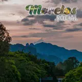 Sierra de Tepoztlán, Morelos y el volcan popocatepetl a lo lejos