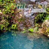 Estanque natural en el cerro de la luz del pueblo mágico de Tepoztlán, Morelos