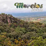 Paisaje en el cerro de la luz del pueblo mágico de Tepoztlán, Morelos