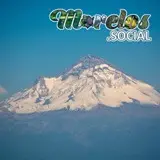 Volcan popocatepetl visto desde el cerro de Papalotzin del pueblo mágico de Tlayacapan, Morelos