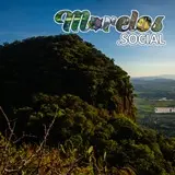 Bonito paisaje desde el cerro del Papalotzin del pueblo mágico de Tlayacapan, Morelos