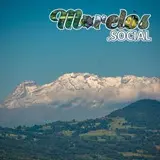 Bonita postal volcan Iztaccihuatl visto desde el cerro del Papalotzin de Tlayacapan, Morelos