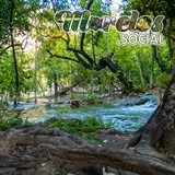 Muy bonito paisaje acuático dentro del balneario natural Las Huertas de Morelos