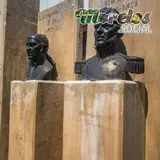 Esculturas de los héroes patrios en Jojutla, Morelos.
