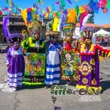 Chinelos de diferentes estilos en el Carnaval Morelense en California, USA 2021