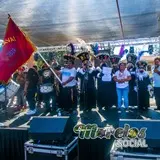 Comparsa feliz de haber asistido al carnaval de Morelos