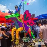 figura completa de esqueleto cabalgando alebrije en Huitzilac Morelos