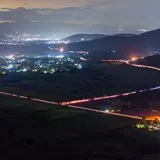 Foto nocturna carretera y libramiento entre Alejandra y Ticuman.