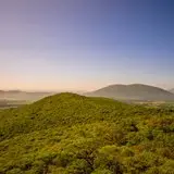 La sierra Montenegro desde Tlaltizapán, Morelos.