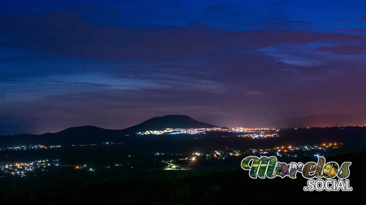 La luminosa noche de la zona sur del estado de Morelos.