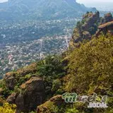 La vista del pueblo desde la cima del Tepozteco.