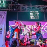 Sonido de los metales de viento del grupo B-side en festival cultural de Yecapixtla.