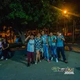 Amigos asistentes al centro de yecapixtla durante el festival cultural del tianguis grande