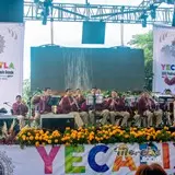 La banda de música del gobierno del estado de Morelos en Yecapixtla.