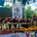 La banda del gobierno del estado de Morelos en Festival de Yecapixtla.