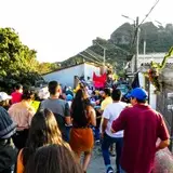 Recorrido comparsa Aztecas en Tlayacapan.