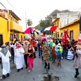 Hermosa imagen carnavalera en Tlayacapan, Morelos.