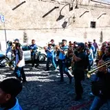 La banda de viento interpretando los sones de chinelo Tlayacapan, Morelos.