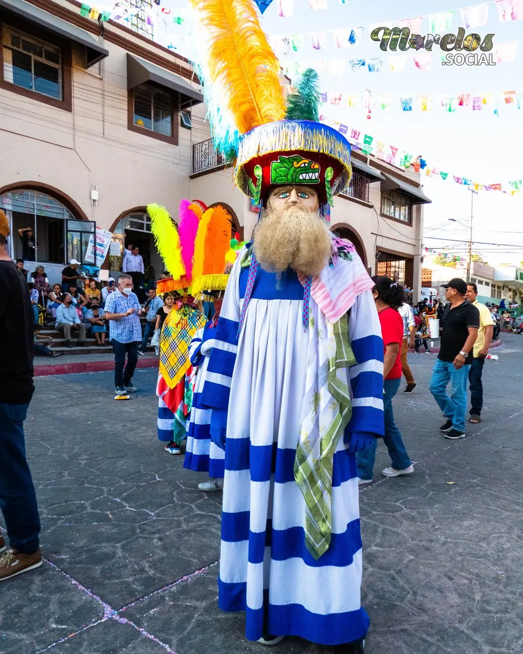 Chinelo durante el carnaval de Jiutepec Morelos 2023.