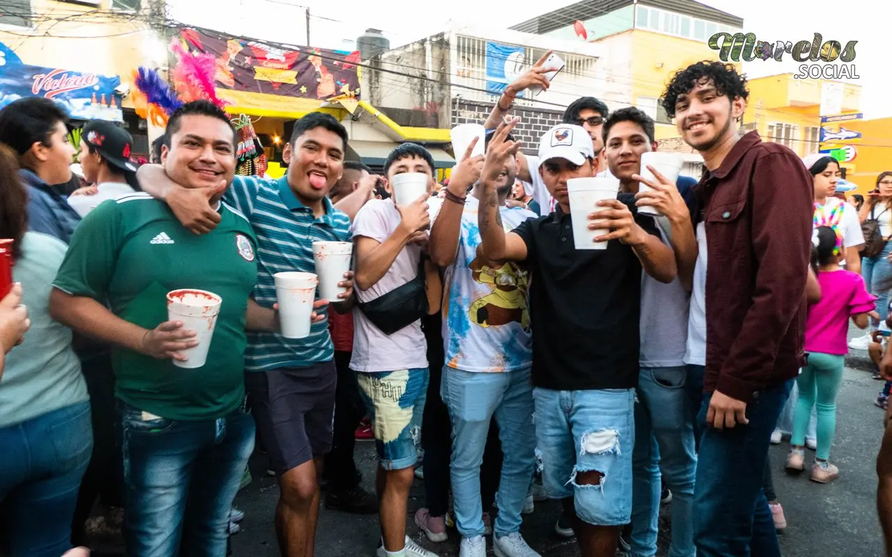 Recorrido del Carnaval de chinelo en Jiutepec 2023.