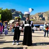Chinelos de Tepoztlán en carnaval 2023.