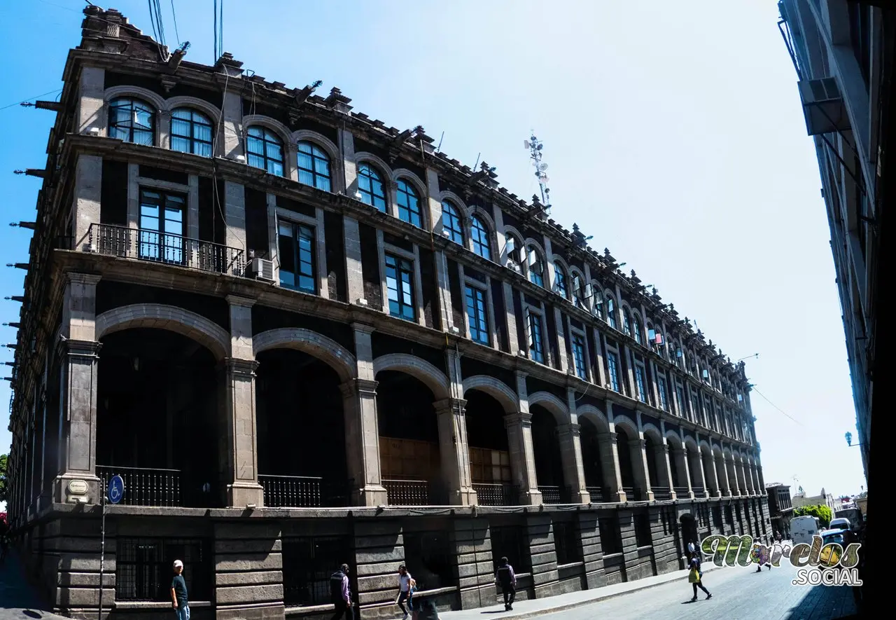 Parte trasera del palacio de gobierno en Cuernavaca.