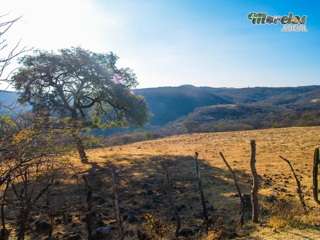 Bello paisaje dentro de la Sierra de Huautla en el estado de Morelos