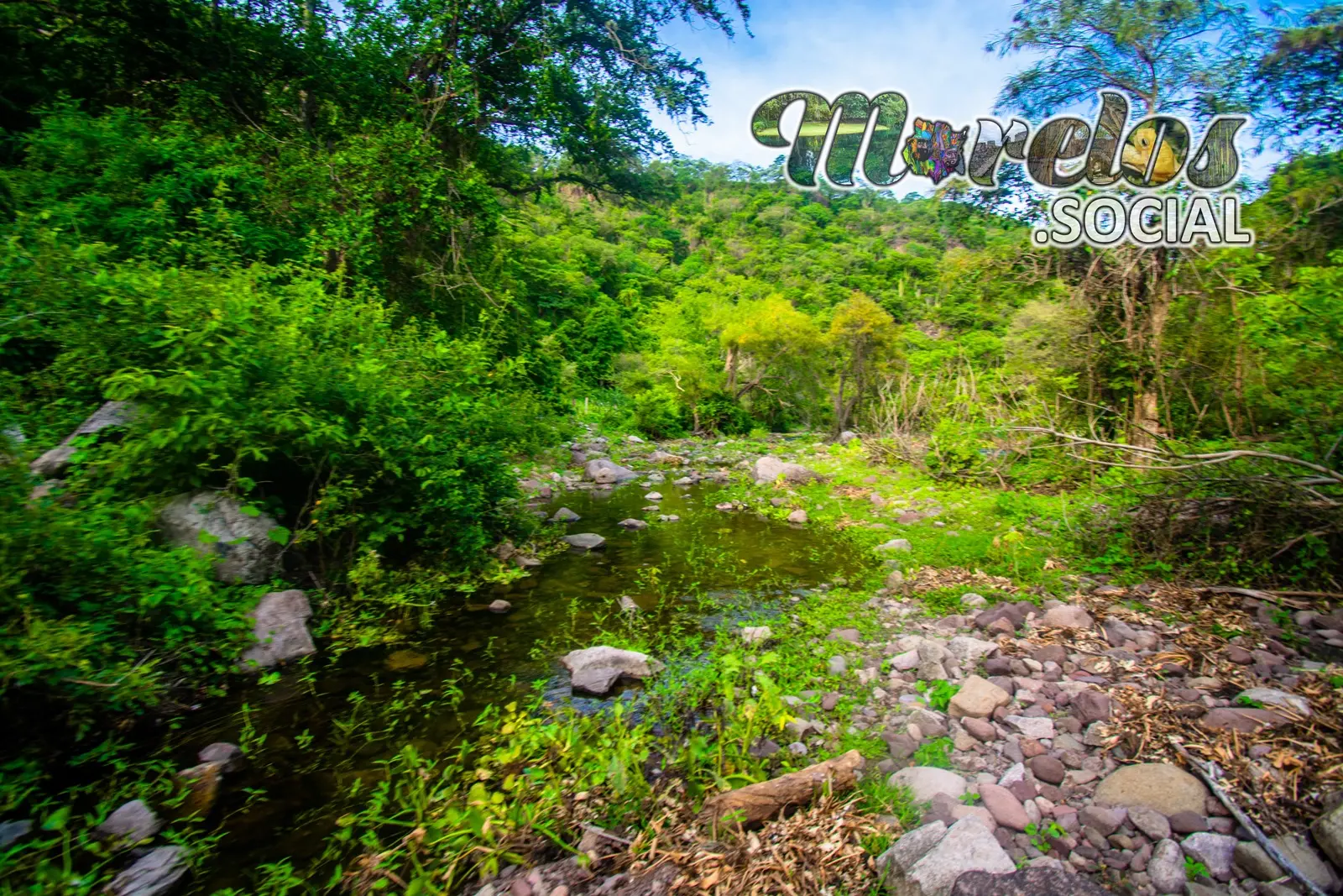 Bello paisaje dentro de la Sierra de Huautla del estado de Morelos, México