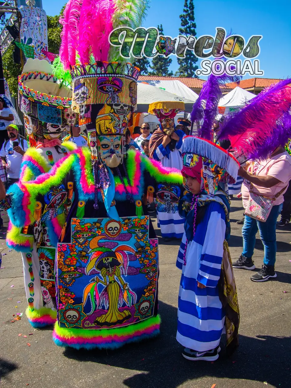 Gran chinelo en el carnaval morelense USA 2021.