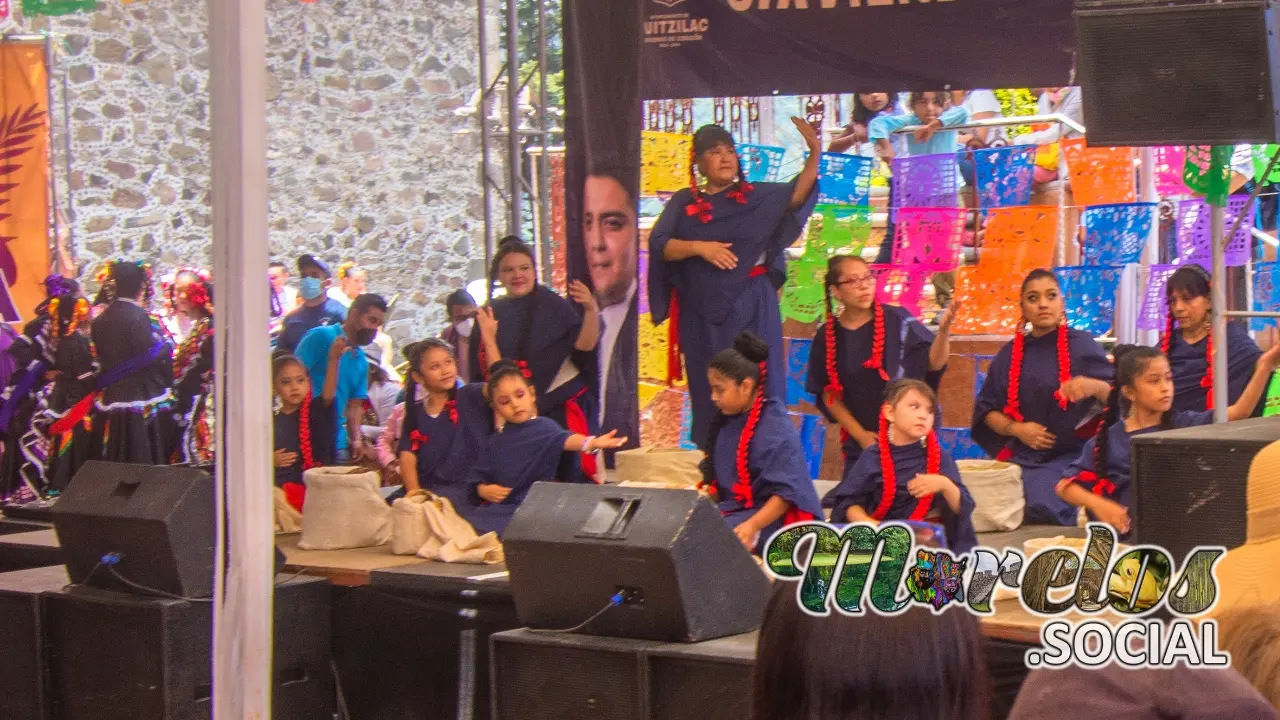 Bailables tradicionales en la Feria del Pulque y la Barbacoa 2022 de Huitzilac