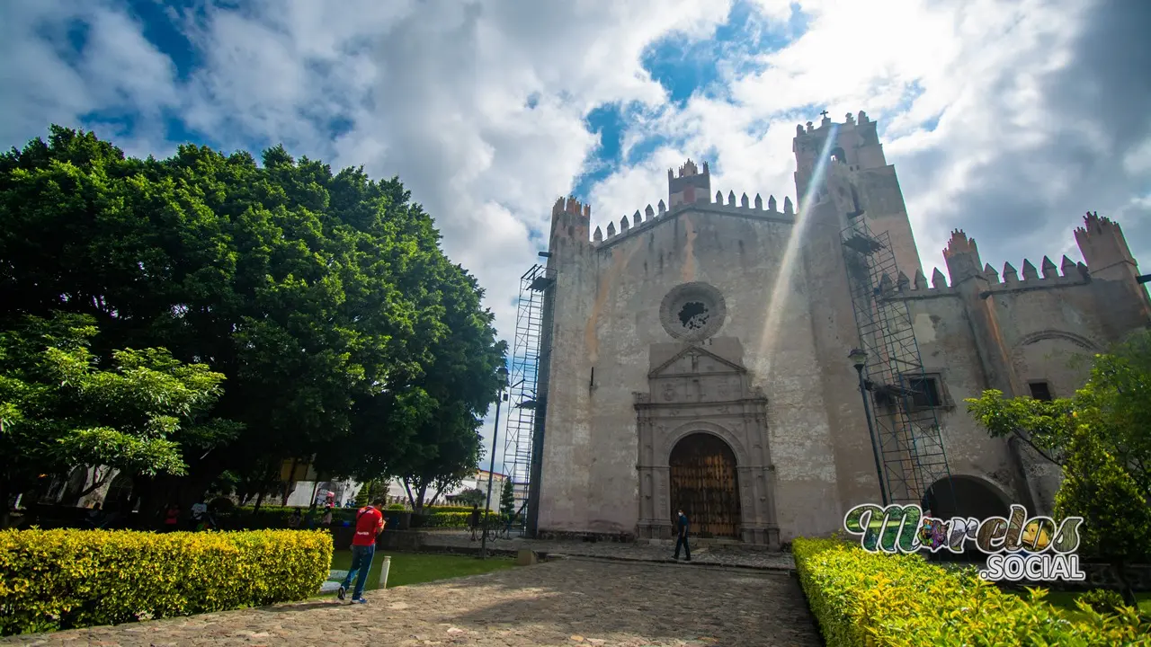 Templo y exconvento de San Juan Bautista en Yecapixtla, Morelos.