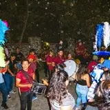 La noche de chinelos continua en el pueblo de Tlayacapan.