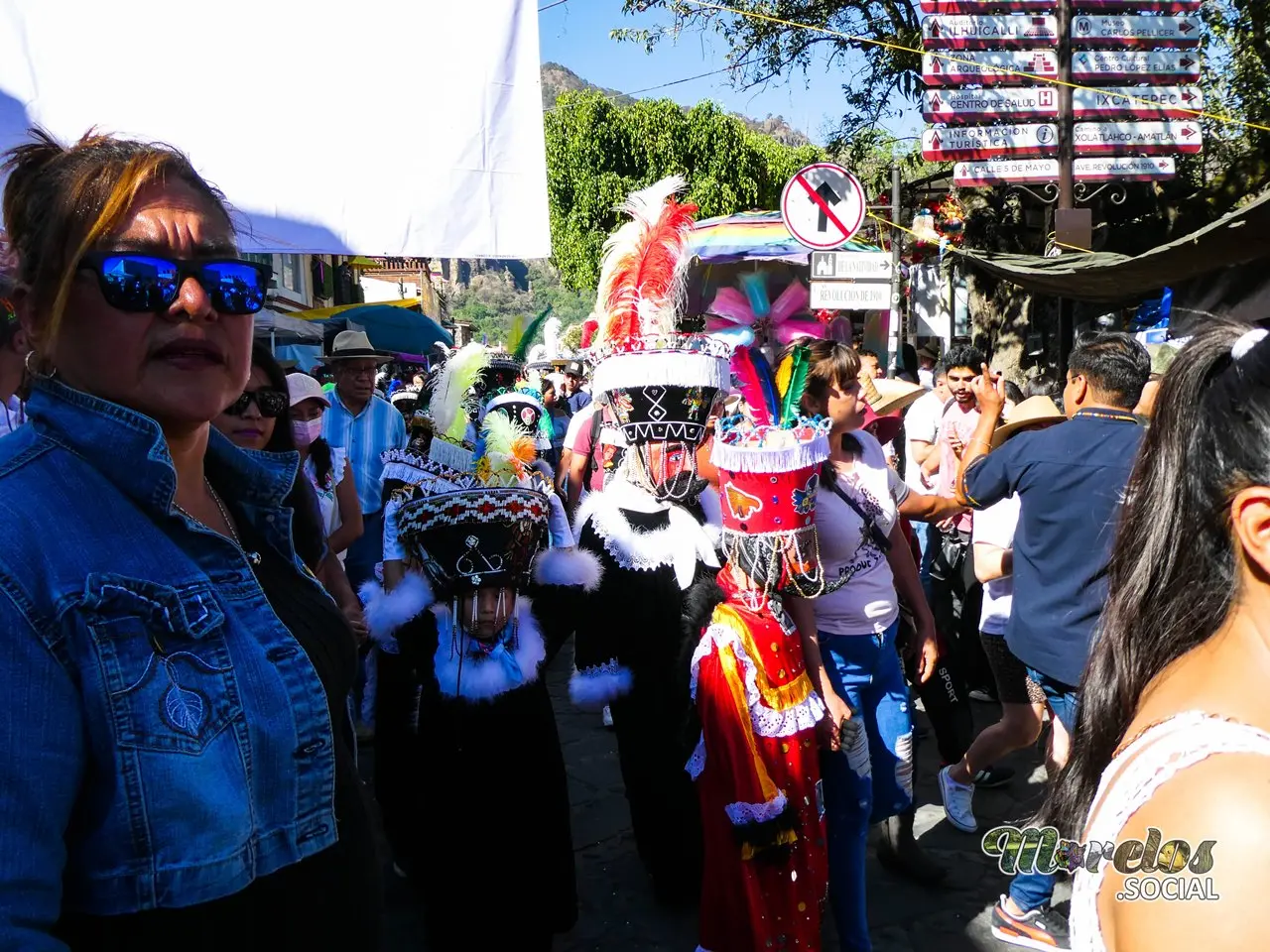 Carnaval de chinelos en Tepoztlán 2023.