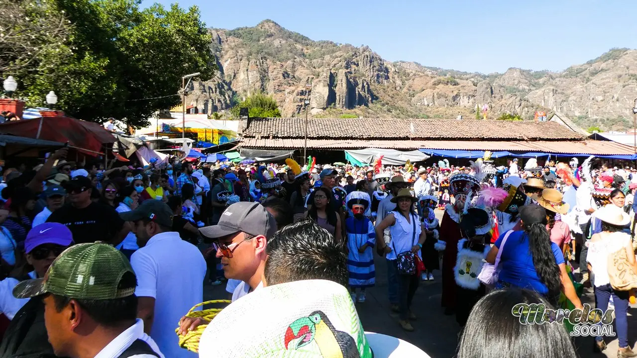 Plaza central de Tepoztlán.