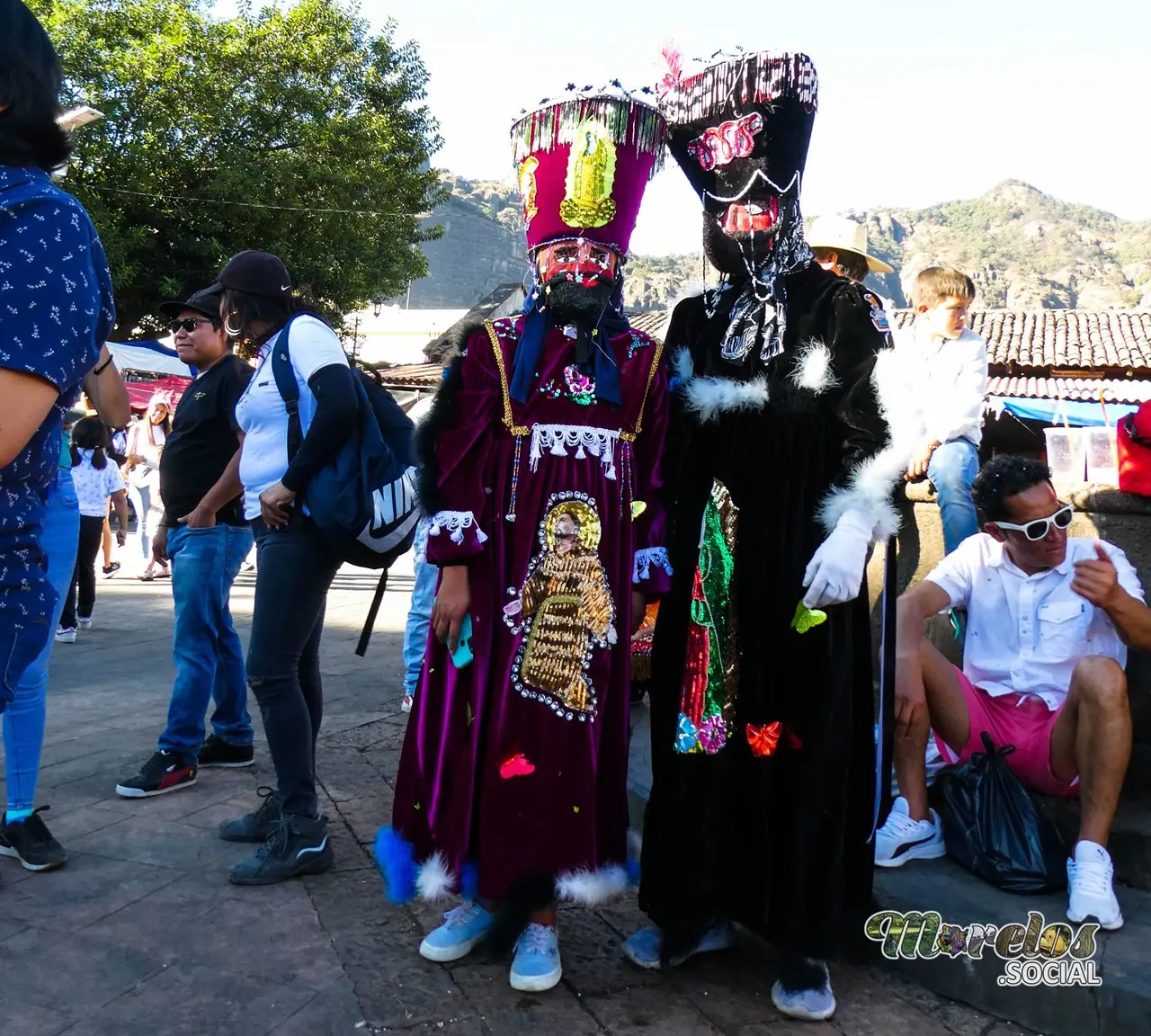 Los chinelos en Tepoztlán, Morelos.