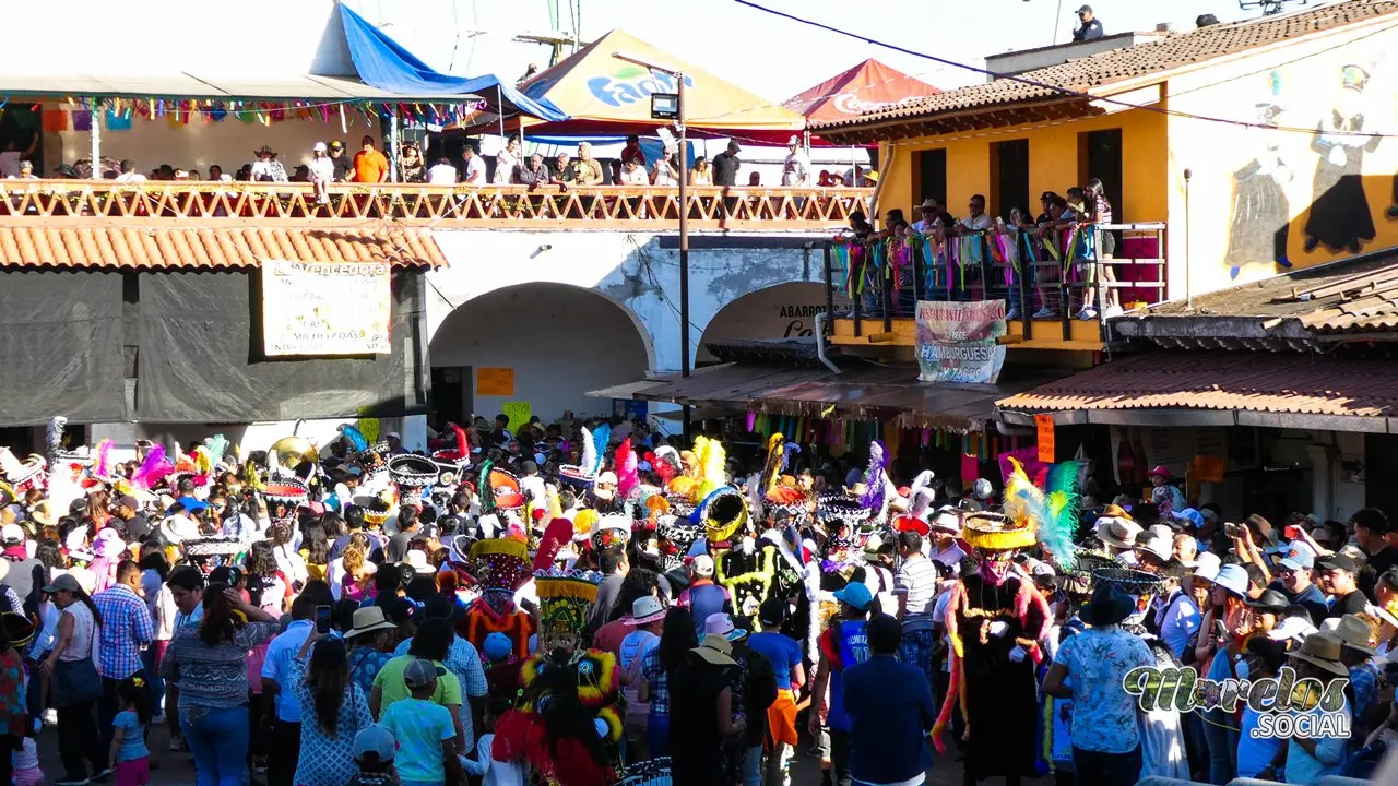 La alegría carnavalera en Tepoztlán.