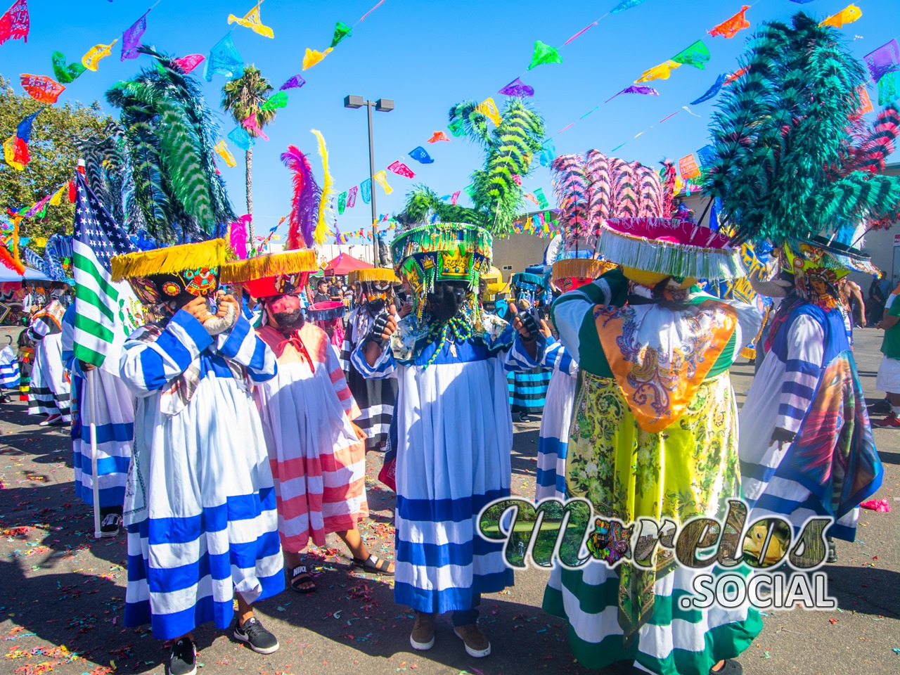 Chinelos en California en el carnaval morelense USA 2021