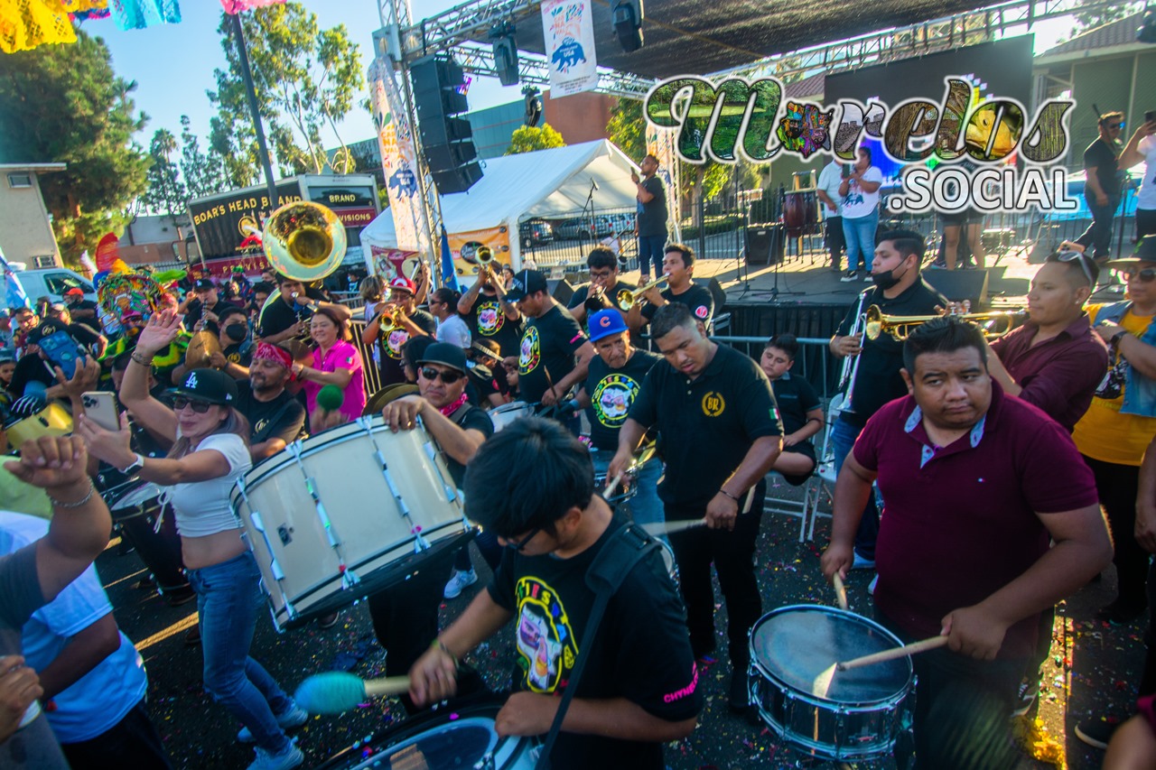 Los músicos en el carnaval morelense USA 2021.