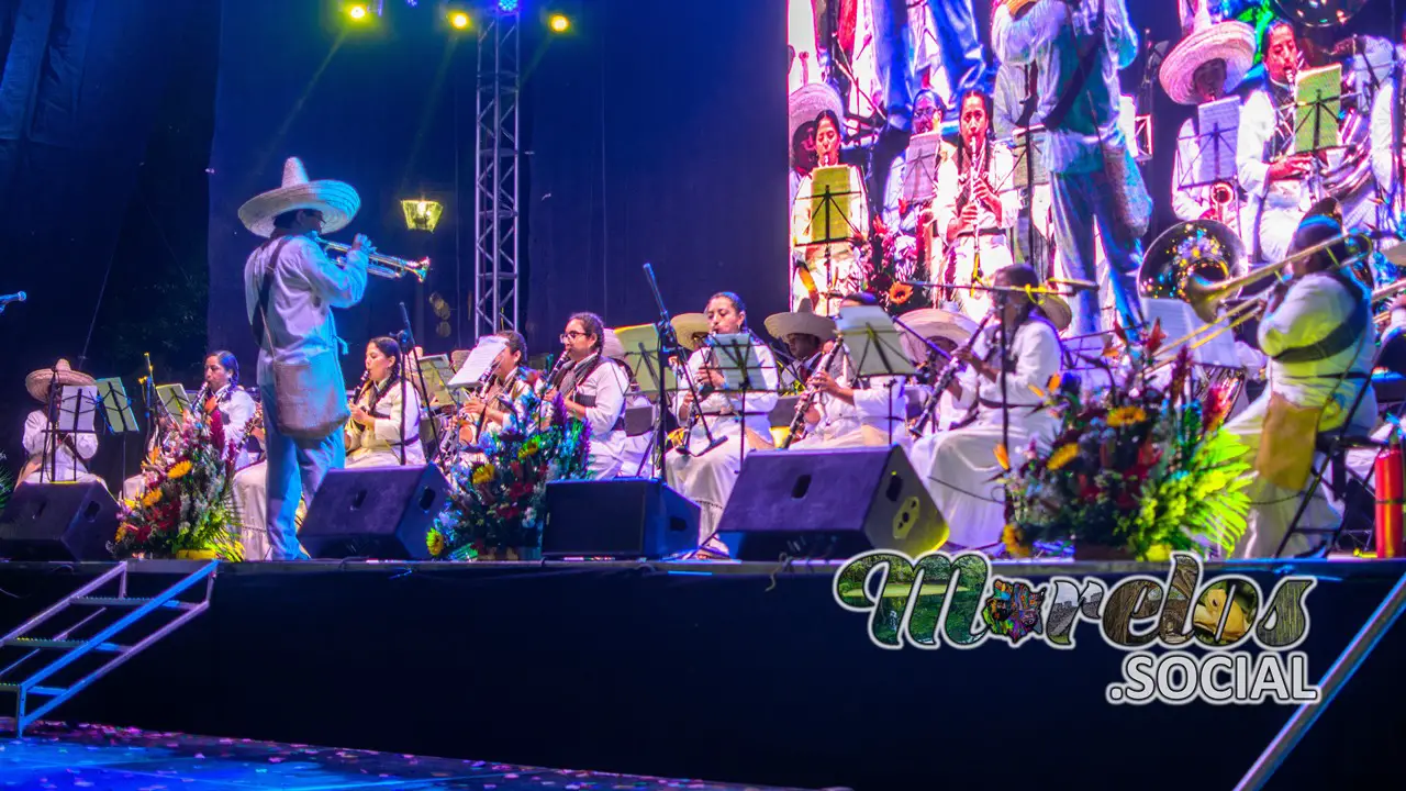 Tradicional banda de Brígido Santamaría en Tlaltizapán.