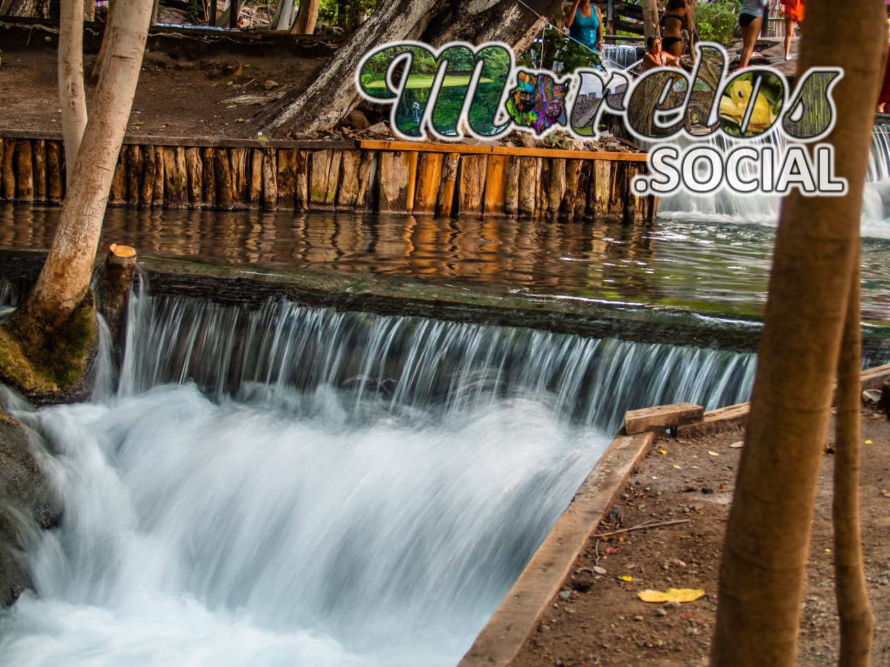 Bellas cascadas en el balneario natural Las Huertas de Morelos