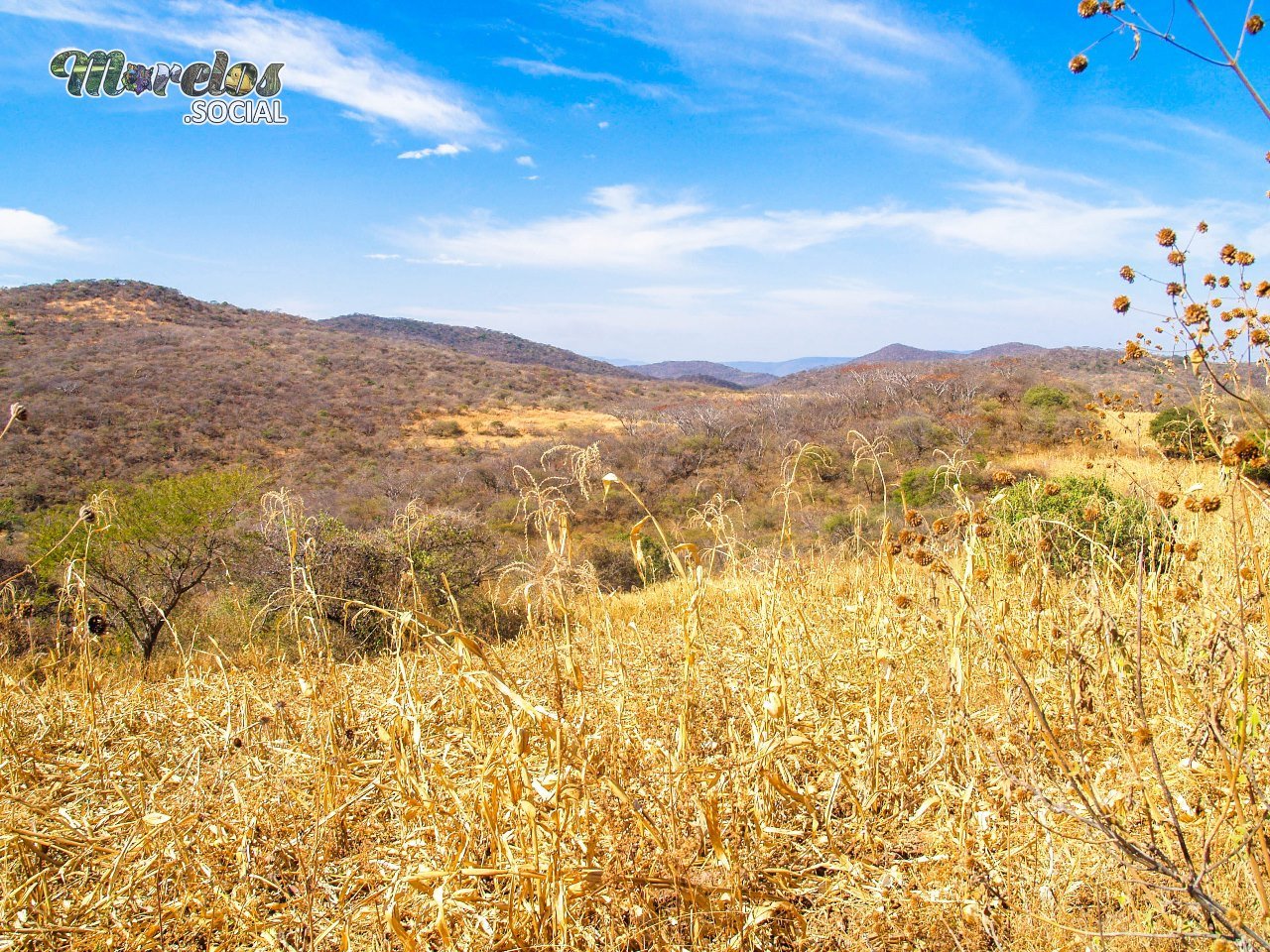 Muy bonito paisaje de la sierra de Huautla en el Estado de Morelos