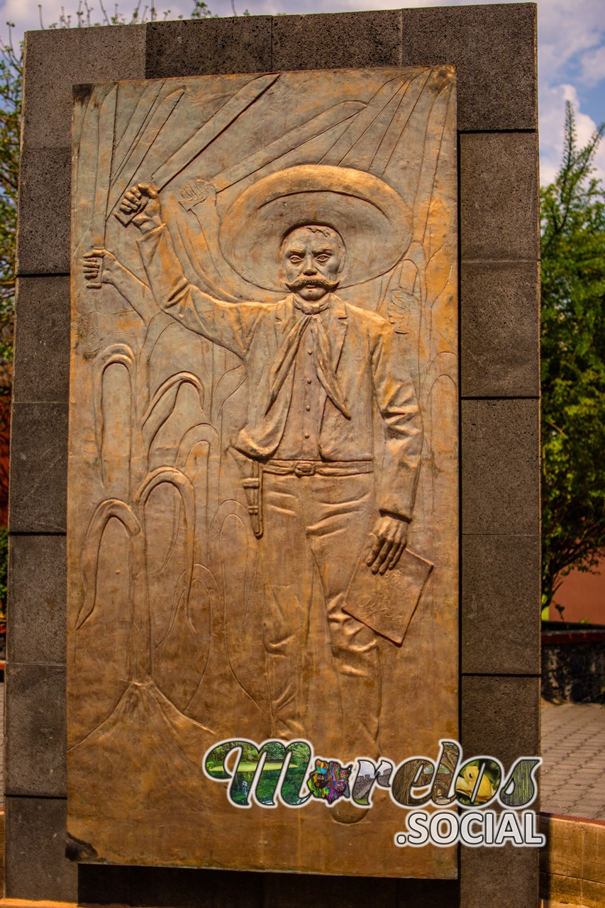 Imagen conmemorativa al caudillo del sur Emiliano Zapata Salazar en Tlaltizapán, Morelos