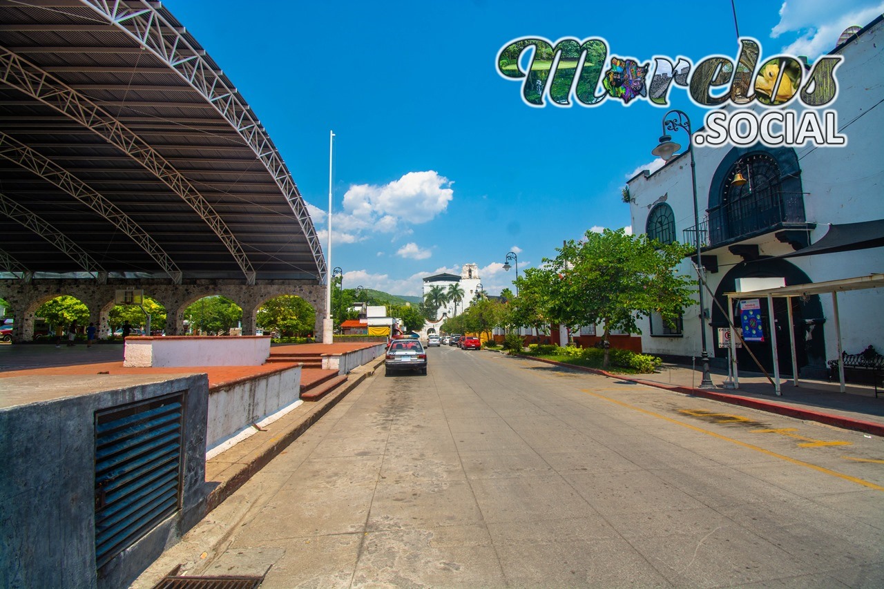 Calle Plaza revolución, Tlaquiltenango, Morelos.